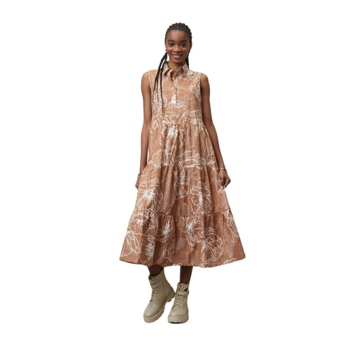 Blauer Abito lungo Abito Donna lungo floreale Sabbia - Francavilla Moda